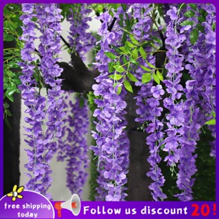 Se7ven✨Simulation wisteria flowers greenery decoration ceiling garden encrypted flower strip simulation flowers bean flowers fake flowers living room decoration park hotel scener