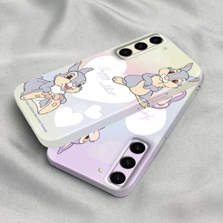 เคสโทรศัพท์มือถือ PC แข็ง ปิดด้านหลัง ลายกระต่ายน่ารัก แวววาว สําหรับ Samsung Galaxy S23 Plus Ultra S22 S21 S20 FE Note9 Note 10 Plus Pro