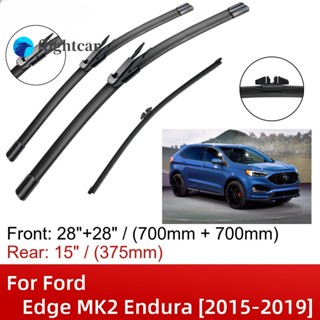 Flightcar ใบปัดน้ําฝน ด้านหน้า และด้านหลัง อุปกรณ์เสริม สําหรับ Ford Edge MK2 Endura 2015-2019 28 นิ้ว 28 นิ้ว และ 15 นิ้ว 2015 2016 2017 2018 2019