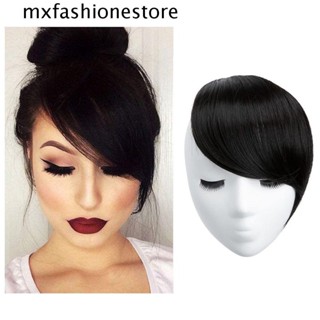 Mxfashione กิ๊บติดผมหน้าม้าสังเคราะห์ สีน้ําตาล ทนความร้อน สําหรับต่อผม