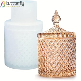 Buttterfly แม่พิมพ์ซิลิโคนเรซิ่น พร้อมฝาปิด สําหรับทํากล่องขนม อีพ็อกซี่ DIY