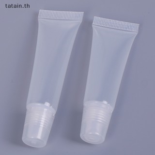 Tatain หลอดพลาสติกเปล่า สําหรับใส่ลิปกลอส บาล์ม เครื่องสําอาง 8 มล. 15 มล. 10 ชิ้น