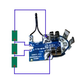 ชุดซ่อมแผงวงจร PCB แบบเปลี่ยน 1.3 1.5Ah 12V