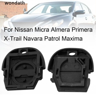 Wonda ปลอกกุญแจรีโมตรถยนต์ 2 ปุ่ม ทนทาน แบบเปลี่ยน สําหรับ Nissan Micra Almera Primera X-Trail Navara Patrol Maxima