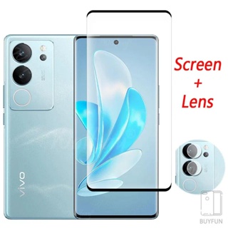 2in1 For vivo V29 Lite 5G Full Cover Tempered Glass + Camera Protector Screen Protection Film