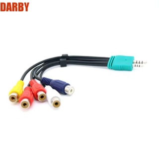 Darby อะแดปเตอร์สายเคเบิลเสียงวิดีโอ 3.5 มม. + 2.5 มม. เป็น 5RCA หลากสี สําหรับคอนโซล LCD TV DVD เกม