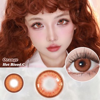 คอนแทคเลนส์คอสเพลย์ รูปการ์ตูนอนิเมะ สีส้ม 2 ชิ้น 1 คู่