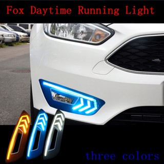 ไฟตัดหมอก LED 12V DRL สําหรับ Ford Focus 3 mk3 2015 2016 2017 2018 2 ชิ้น