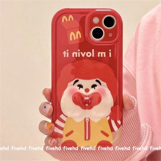 เคสโทรศัพท์มือถือ ซิลิโคนนิ่ม กันกระแทก ลายหน้ายิ้ม McDonald สําหรับ IPhone 15 14 13 12 11 Pro Max X Xr Xs 8 7 6 Plus SE 2020