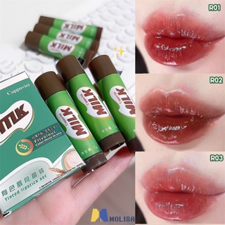 Cappuvini สี Lip Balm Lasting Hydrating และ Moisturizing Whitening แต่งหน้าราคาถูก Lip Balm สดชื่นและไม่เหนียวเหนอะหนะ Lip Balm MOLISA