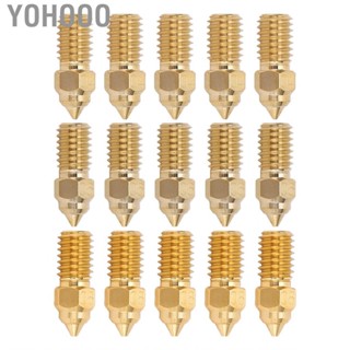 Yohooo 5Pcs 3D Printer Extruder Nozzle Brass M6 High Speed for End 5 S1 7 1.75mm