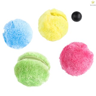 Roller Ball Toy for Pet Dog Cat with Automatic Motion Activation and Coral Velvet Covers