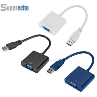 อะแดปเตอร์แปลงภายนอก USB 3.0 เป็น VGA 1080P หลายจอแสดงผล #JD [superecho.th]