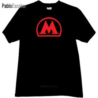 เสื้อยืด ลาย Moscow Metro สีดํา สําหรับผู้ชาย ไซซ์ 4Xl