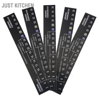 Just Kitchen 5 ชิ้น Stick on Brewing เครื่องวัดอุณหภูมิกาว LCD เครื่องวัดอุณหภูมิสติกเกอร์สำหรับ Homebrew เบียร์