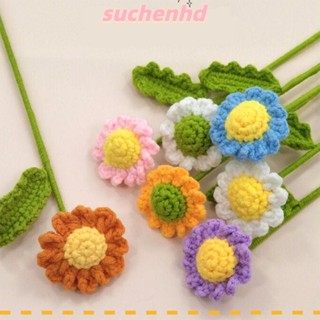 Suchenhd ช่อดอกเดซี่ ผ้าวูลถักนิตติ้ง 40 ซม. DIY สําหรับวันแม่ 2 ชิ้น