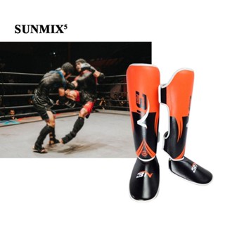 [ Shin Guards เทควันโด ป้องกันขา ชกมวย ชินการ์ด Mma ชกมวยคาราเต้