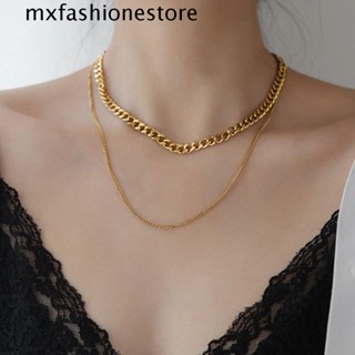 Mxfashione สร้อยคอโซ่ สไตล์เกาหลี ฮิปฮอป เครื่องประดับ สําหรับผู้หญิง