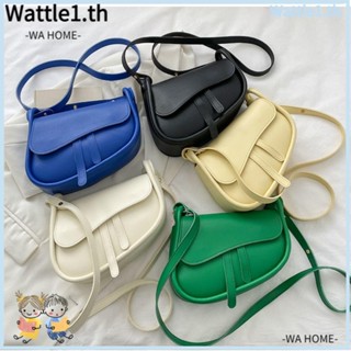 Wttle กระเป๋าลําลอง สีพื้น แฟชั่นหรูหรา