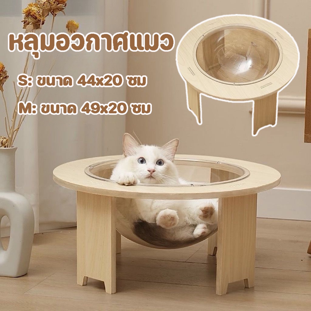 หลุมอวกาศแมว หลุมแมว ส่วนเสริมคอนโดแมว รังนก แบบใส กันฝุ่น DIY หลุมอะคริลิคใสแมว