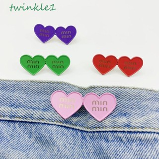 Twinkle1 คลิปรัดเอว แบบปรับได้ ลายตัวอักษร Love ถอดออกได้ อุปกรณ์เสริม สําหรับรัดเสื้อผ้า กระโปรง