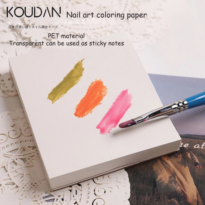 Koudan กระดาษกาวใส กันน้ํา สําหรับเพ้นท์เล็บ 50 ชิ้น