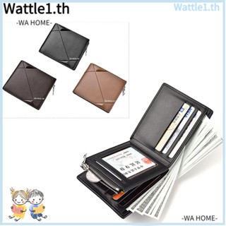 Wttle กระเป๋าใส่เหรียญ บัตรเครดิต หนัง PU บล็อก RFID