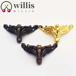 Willis ขาเฟอร์นิเจอร์ 4 ชิ้น วินเทจ กล่องเครื่องประดับ ฮาร์ดแวร์ กล่องไม้ ตกแต่งมุม ตัวยึด