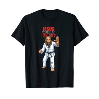 เสื้อยืดผ้าฝ้าย พิมพ์ลายพระเยซู Christ Fighter - Brazilian Jiu-Jitsu BJJ Gift DMhcik99POfhga21Size S-5XL