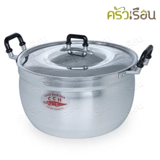 จระเข้ หม้อสองหู เบอร์กลาง ราคาต่อใบ 28 หรือ 30 หรือ 32 ซม. หม้อข้าว หม้อต้ม หม้อแกง หม้อ หม้อมิเนียม หม้อจระเข้