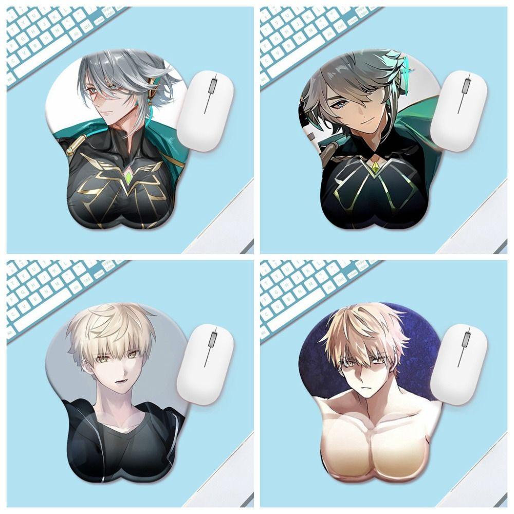 Blazesky Anime 3D Mouse Pad, 3D Stereo Bobo Series 3D Breast Mousepad, Wrist Guard Mouse Pad Beauty Chest Ergonomic สบายข้อมือแล็ปท็อป