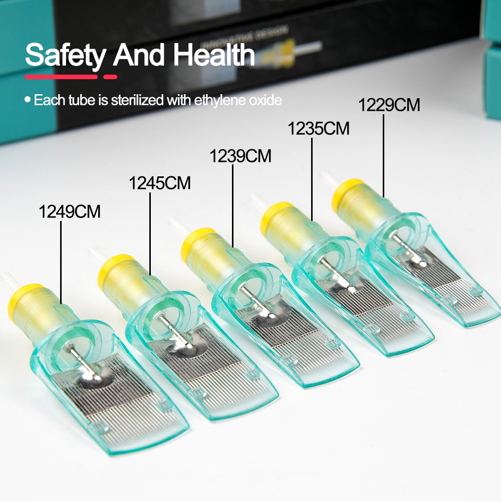 Aurora II ตลับหมึก แมกนัม ทรงโค้ง ขนาดใหญ่ สําหรับสัก 10 ชิ้น#12= 0.35 มม