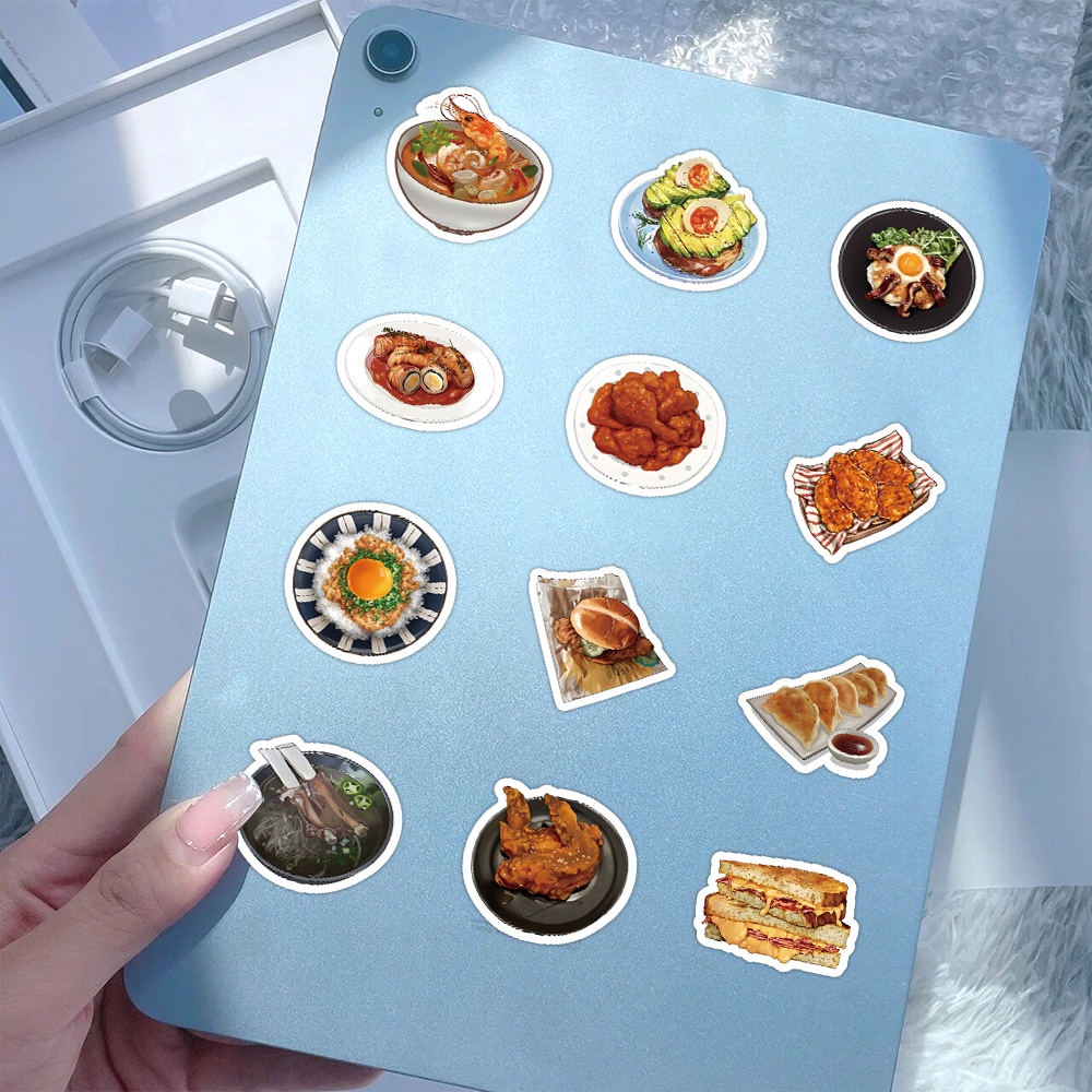 100/63ชิ้นสติกเกอร์อาหารสมจริง-เค้กและขนมกราฟฟิตี ง เอแคลส์ สําหรับหมวกกันน็อค, จักรยาน, บัญชีมือและกรณีดินสอ - รูปที่ 7