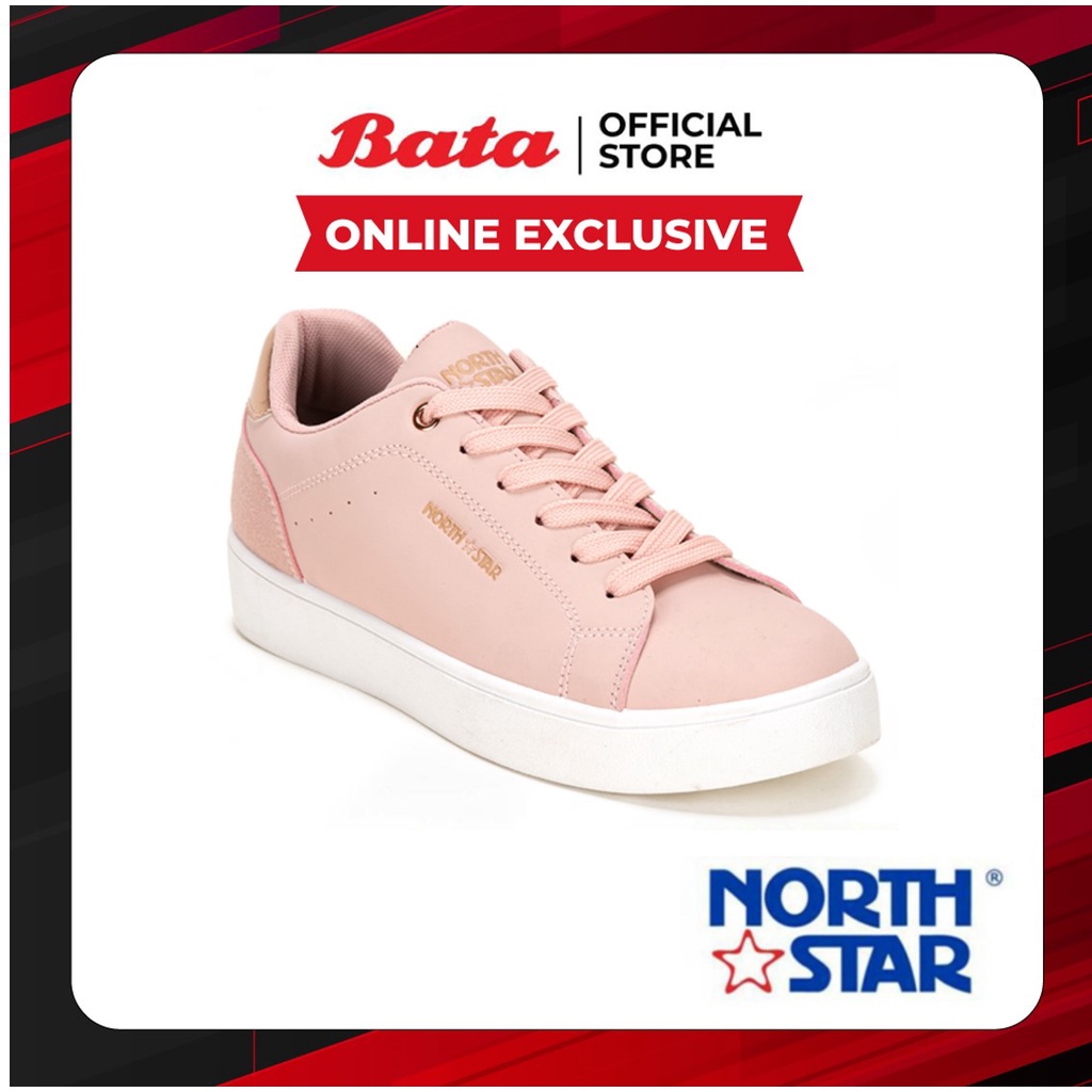 Online Exclusive Bata by North Star รองเท้าผ้าใบสนีกเกอร์ แบบสวม สำหรับผู้หญิง รุ่น ESSIE สีขาว 5801057 สีชมพู 5805057