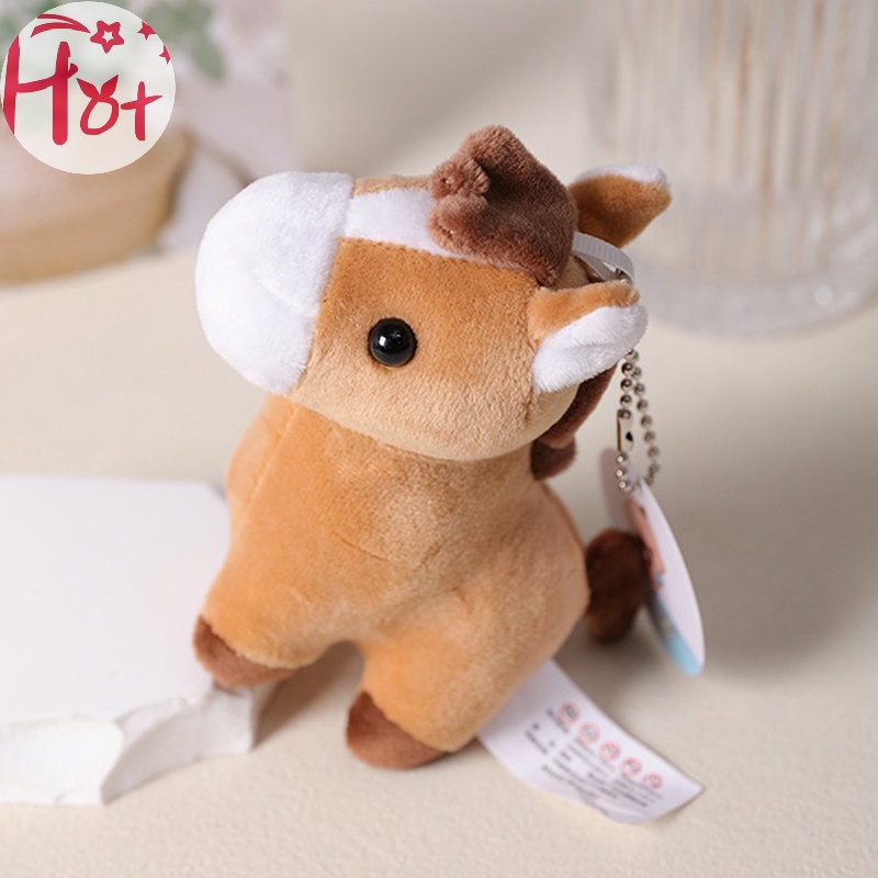 Ge ตุ๊กตายัดไส้ รูปการ์ตูนสัตว์ ม้า อัลปาก้า ลา ยีราฟ ม้าลาย สีน้ําตาล ทรงสี่เหลี่ยม 1 ชิ้น