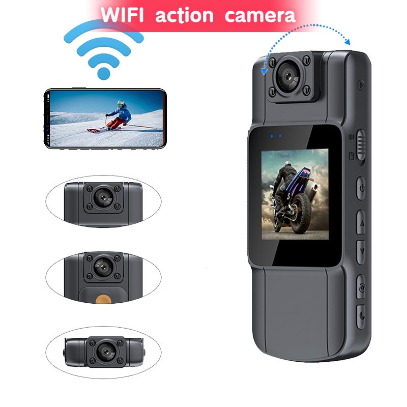 กล้องติดหมวกกันน็อค HD กล้องติดมอเตอร์ไซค์ WIFI action camera กล้องติดรถมอเตอร์ไซค์ กล้องติดหมวก แบบ