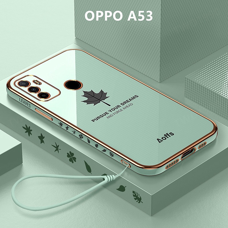 เคส OPPO A53 case อ่อนนุ่ม ลายใบเมเปิ้ล เคสมือถือ เคสโทรศัพท์ OPPO A53