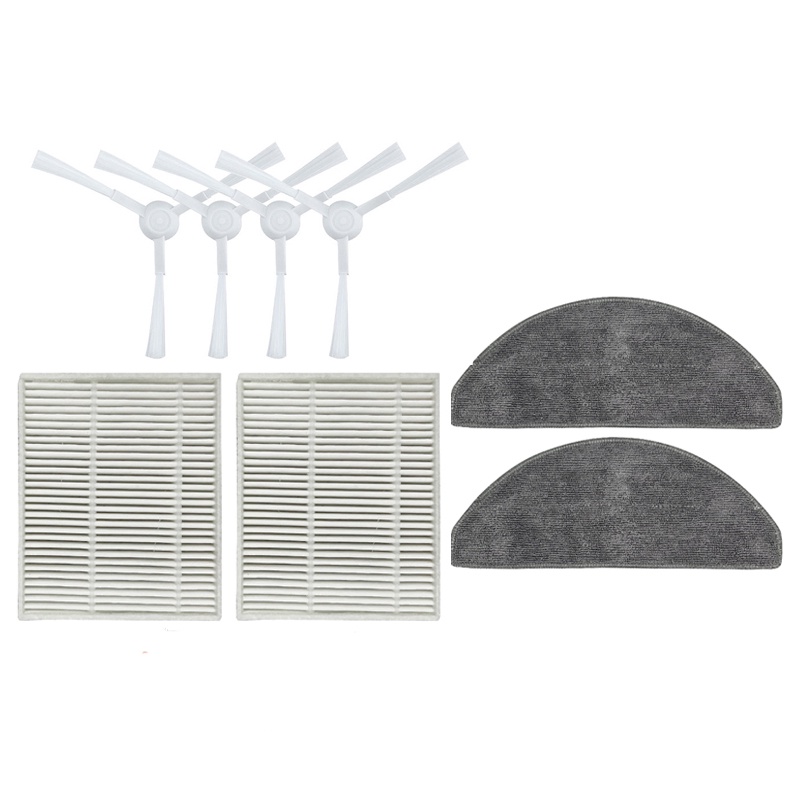 แปรงด้านข้าง ผ้าม็อบ และแผ่นกรอง HEPA แบบเปลี่ยน สําหรับหุ่นยนต์ดูดฝุ่น Xiaomi E10 E10C B112 E12 C10
