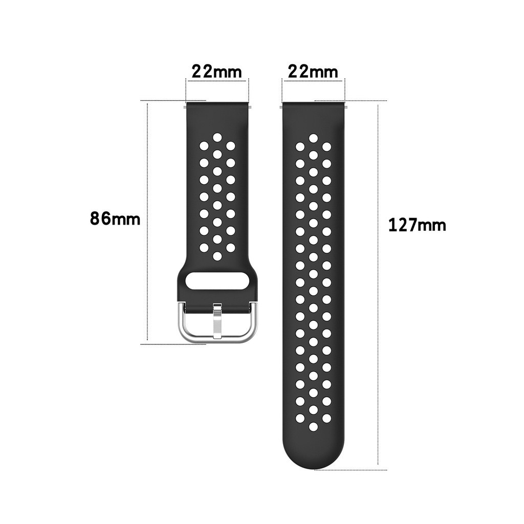สายนาฬิกาXiaomi Watch s1 s1pro s1active s2 s3 s4 color2ชิลิโคนลายรูHuawei Gt1GT2GT3GT4สาย20mm22mm