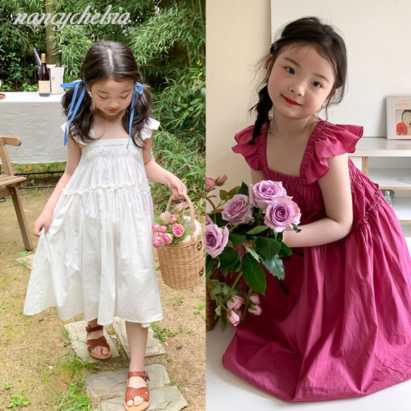 ชุดเจ ้ าหญิงนัวเนียเด ็ กชุดเอี ๊ ยมสไตล ์ นางฟ ้ าชุดปาร ์ ตี ้ ลําลองสีธรรมดา