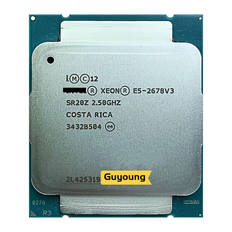 โปรเซสเซอร์ Xeon E5 2678 V3 e5-2678 V3 E5 2678V3 E5-2678V3 CPU พีซี 2.5G สำหรับ LGA 2011-3
