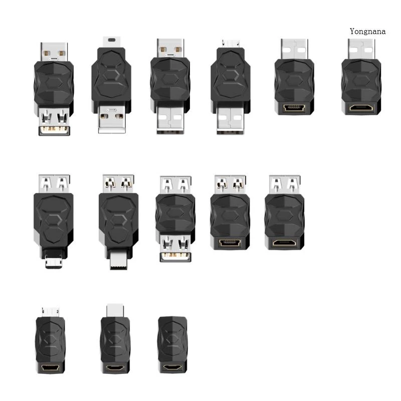 【CH*】อะแดปเตอร์แปลง Usb เป็น Micro USB Mini USB สองทาง รองรับการชาร์จซิงค์ข้อมูล