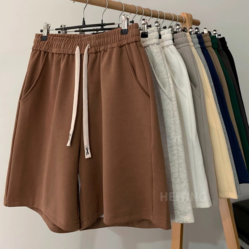 M-5XL กางเกงขาสั้นชาย ทรงหลวม ขนาดใหญ่ แบบเรียบง่าย แฟชั่นฤดูร้อน สไตล์สปอร์ต กางเกงขาสั้นผู้ชาย
