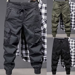 MEFEEE M-5XL Plus Size Cargo Pants Fashion Multiple Pocket Tactical Pants Men Trousers Black/Grey/Green