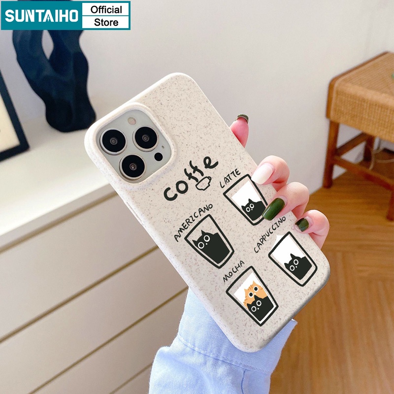 Suntaiho เคสไอโฟน เคสโทรศัพท์ซิลิโคน TPU แบบนิ่ม ลายการ์ตูนสัตว์ กันกระแทก สําหรับ Iphone 15 14 12 13 11 Pro Max IP 7 8 Plus Iphon X Xs XR Xs Max