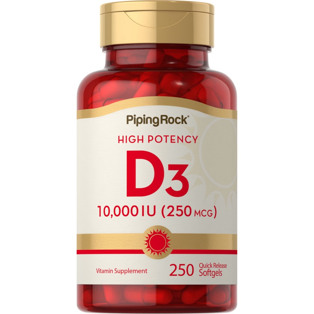 Vitamin D3 10,000 IU | 250 mcg. (250Softgels) วิตามินดี3