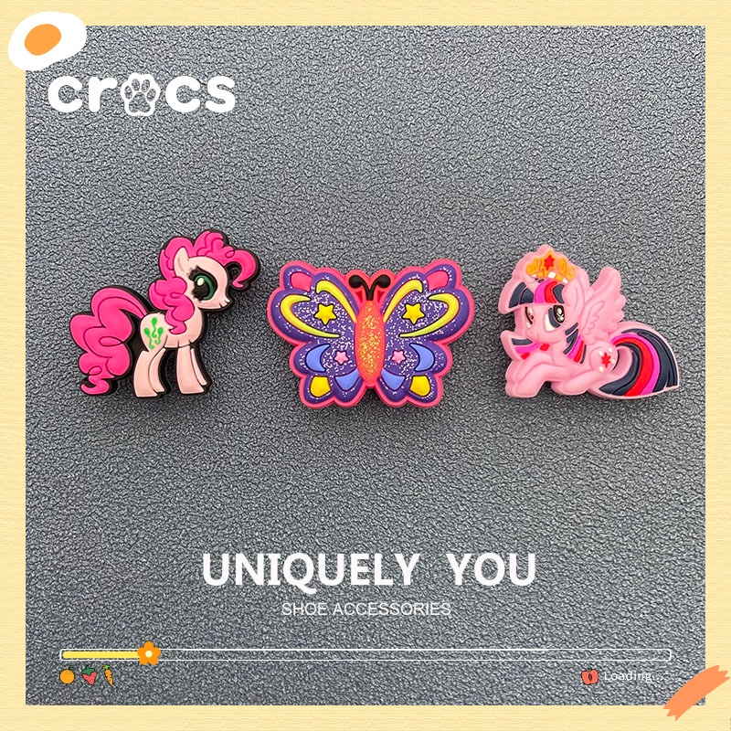 Crocs Jibbitz My Little Pony Grotto หัวเข็มขัดรองเท้า การ์ตูนน่ารัก ดอกไม้ Crocs charms แฟชั่นเกาหลี รองเท้าหัวเข็มขัด
