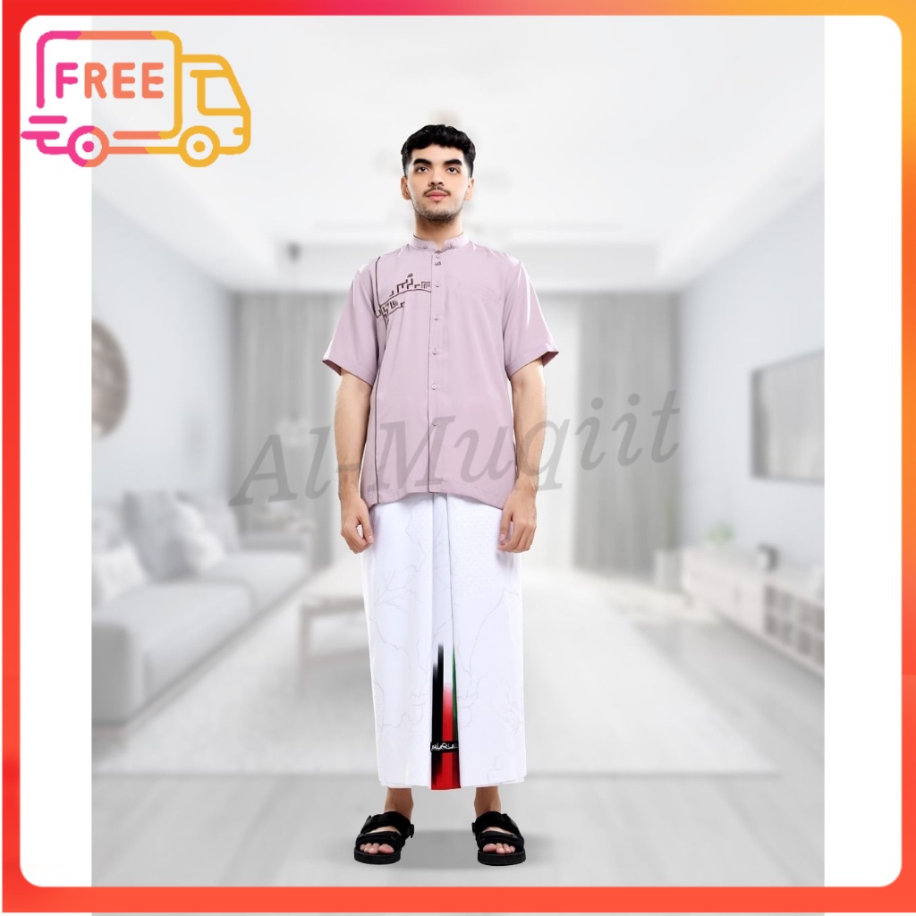 Putih Rabbani ORI White Palestian Rabbani Sarong Cracked Sarong SJ3 Al-Muqiit.Shop