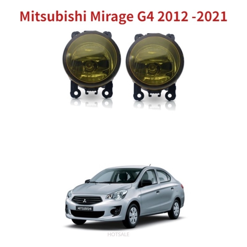 【ของแท้】ไฟตัดหมอก เลนส์สีเหลือง สําหรับ Mitsubishi Mirage G4 2012 2013 2014 2015 2016 2017 2018 2019 2020 2021