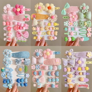 กิ๊บติดผมหน้าม้า ลายดอกไม้น่ารัก สไตล์เกาหลี สําหรับเด็กผู้หญิง จํานวน 12 ชิ้น